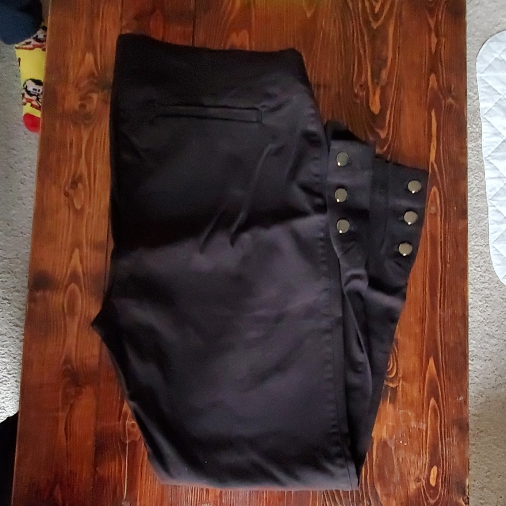 Size 8 - Straight Fit Button Trimmed Pants